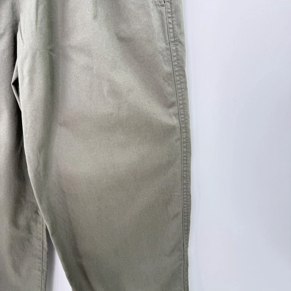 Abercrombie & Fitch Womens Olive Green Pleated Cropped Pants 28S Preppy Academia